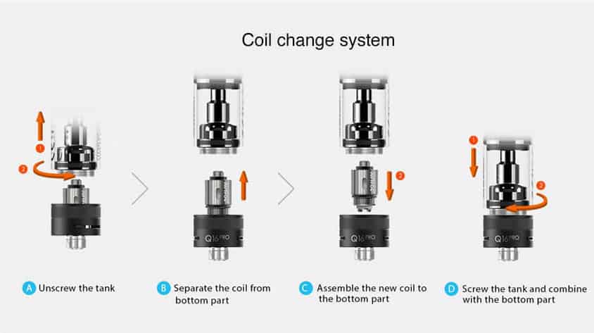 q16-pro-cambiare-la-coil justfog q16 pro